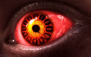 Red Clock Eyes Wallpaper